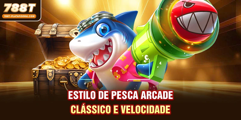 Estilo de pesca arcade clássico e velocidade