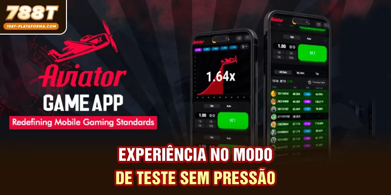 Experiência no modo de teste sem pressão