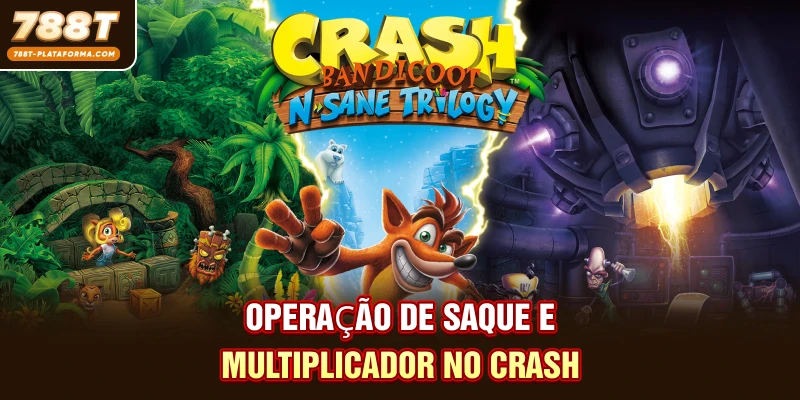 Operação de saque e multiplicador no crash na 788T
