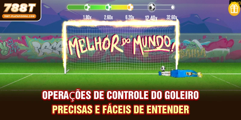 Operações de controle do goleiro precisas e fáceis de entender