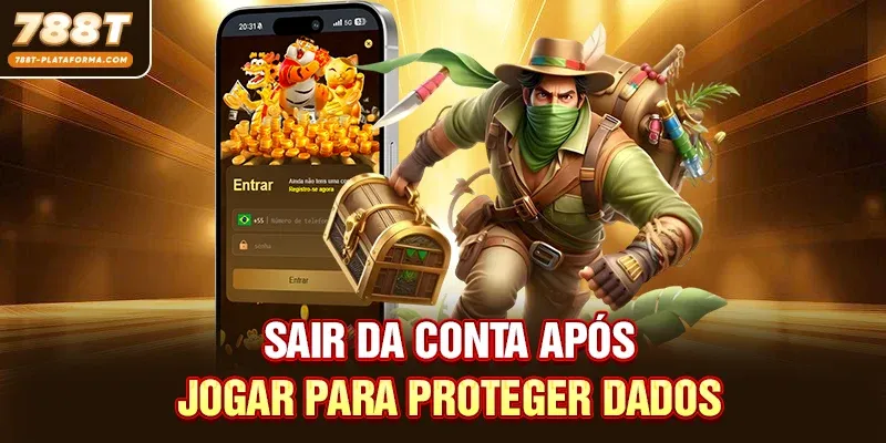 Sair da conta após jogar para proteger dados