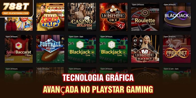 Tecnologia gráfica avançada no Playstar Gaming